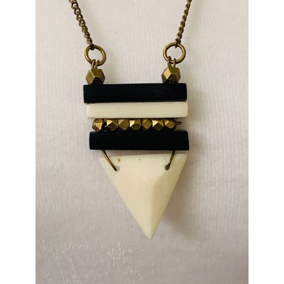 ME to WE Pendant Necklace, Triangle Point, Adjustable Length, 24" Long Chain - Picture 3 of 8